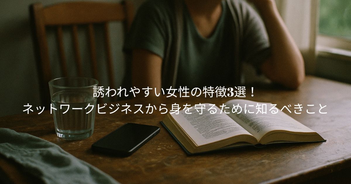 ネットワークビジネスに誘われやすい人